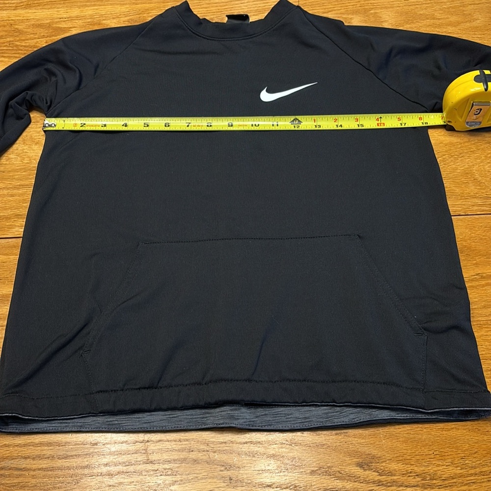 Three piece Boys Nike Black Tights with Black Sweatshirt & Blue Striped Top - Picture 11 of 11